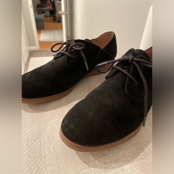 Franco Sarto Black Suede Pecos Oxfords Shoes for Women - size 8 - Picture 7 of 9